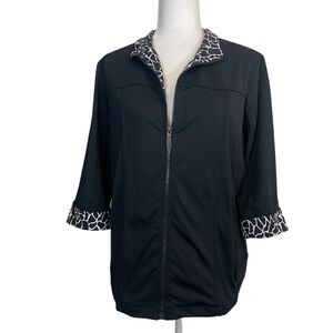 Chico’s Zenergy Black Full-Zip Jacket